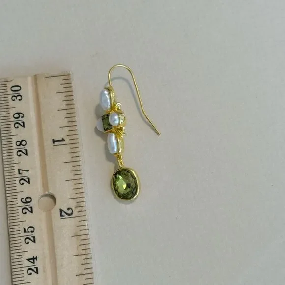 Crystal drop earrings M1008 - Picture 2 of 3